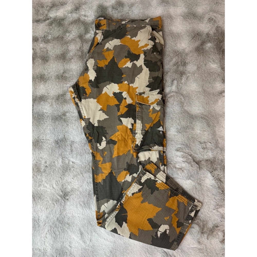 LRG Lifted Research Group Maple Leaf Camo Cargo Pants Mens 44 Ripstop-0641